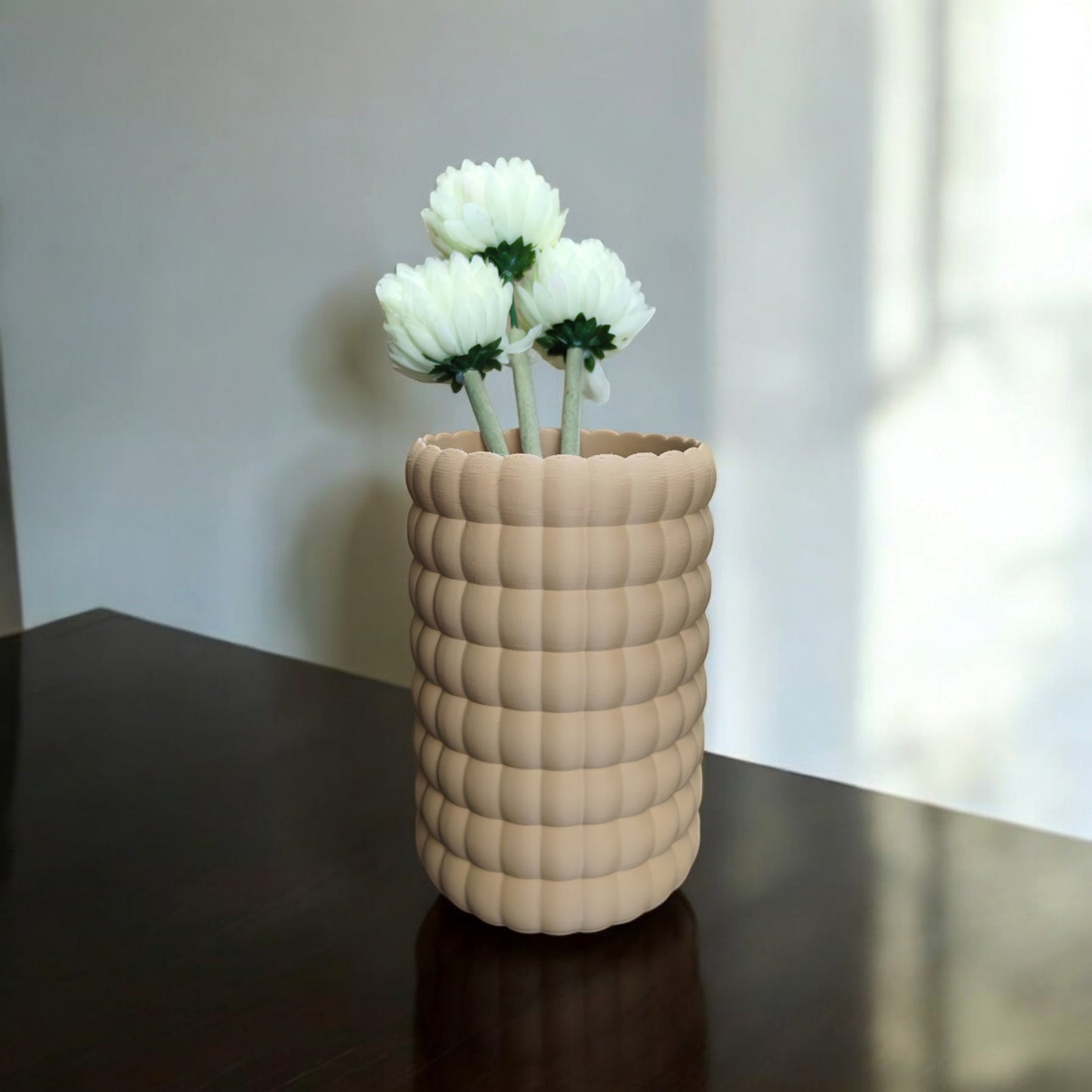 Modern Geometric Bubble Weave Vase