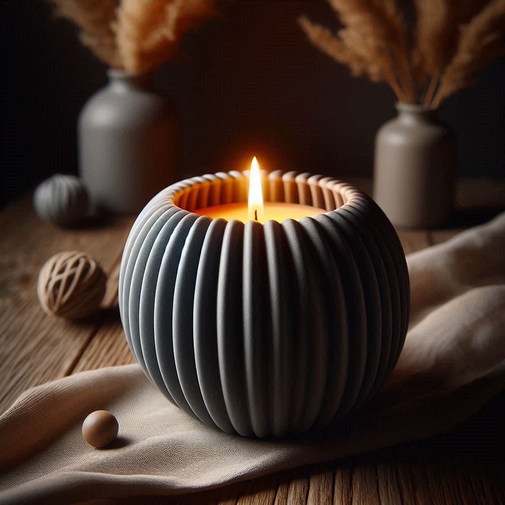 Lume Ribbed Candle Holder Set of 3