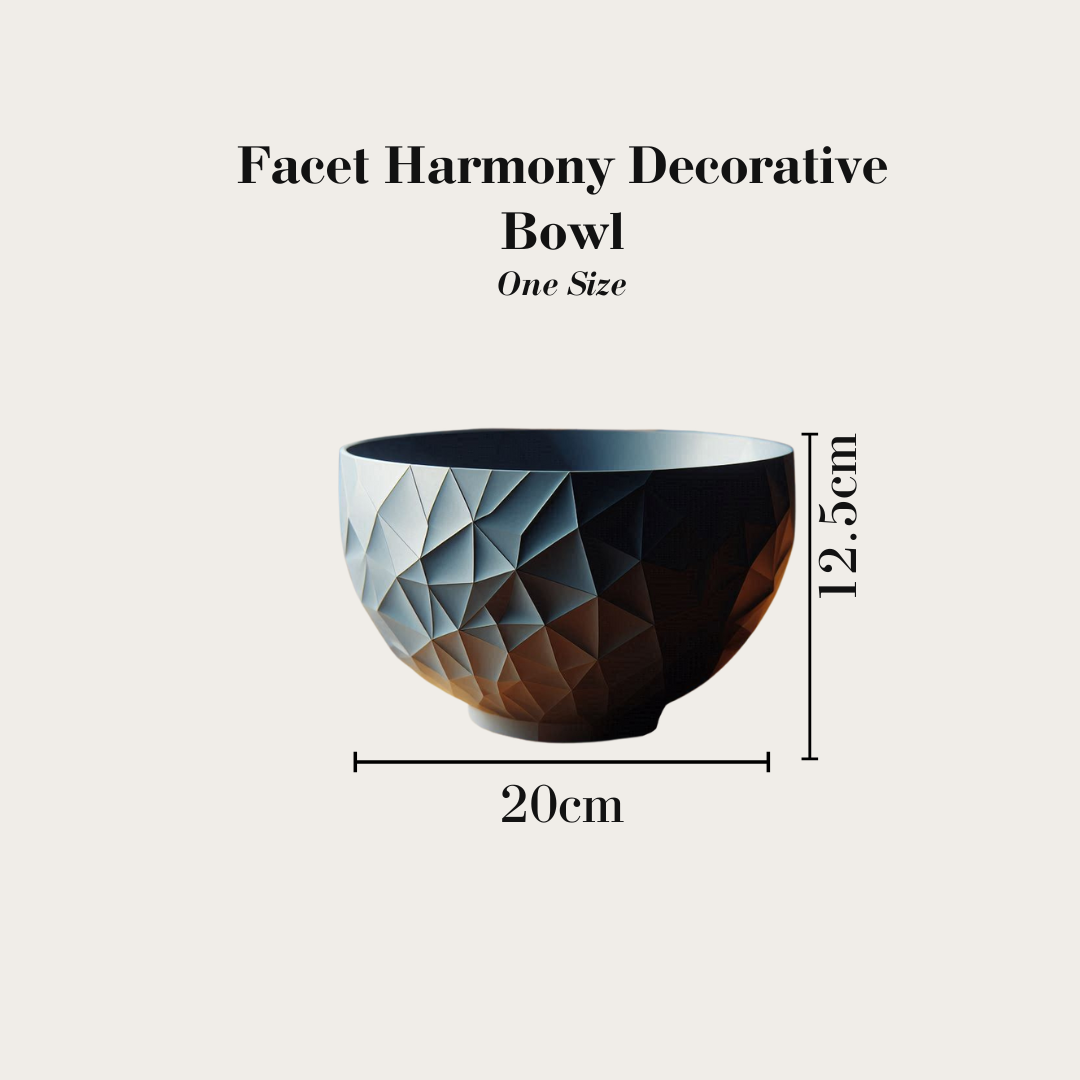 Facet Harmony Decorative Bowl