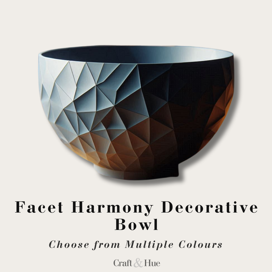 Geometric Faceted Decorative Bowl