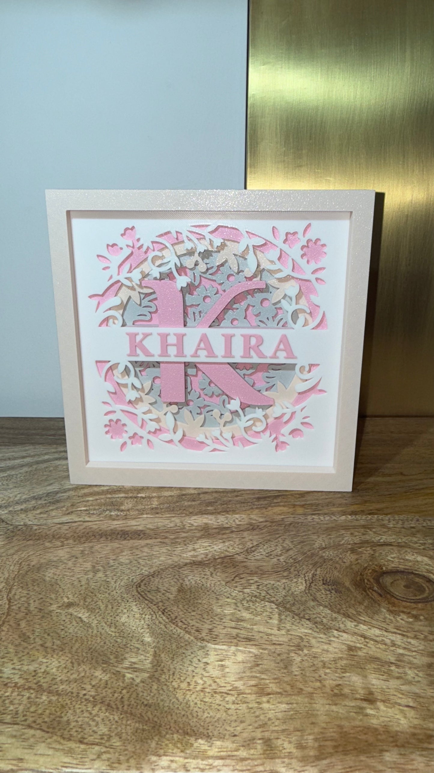 Floral Name Frames