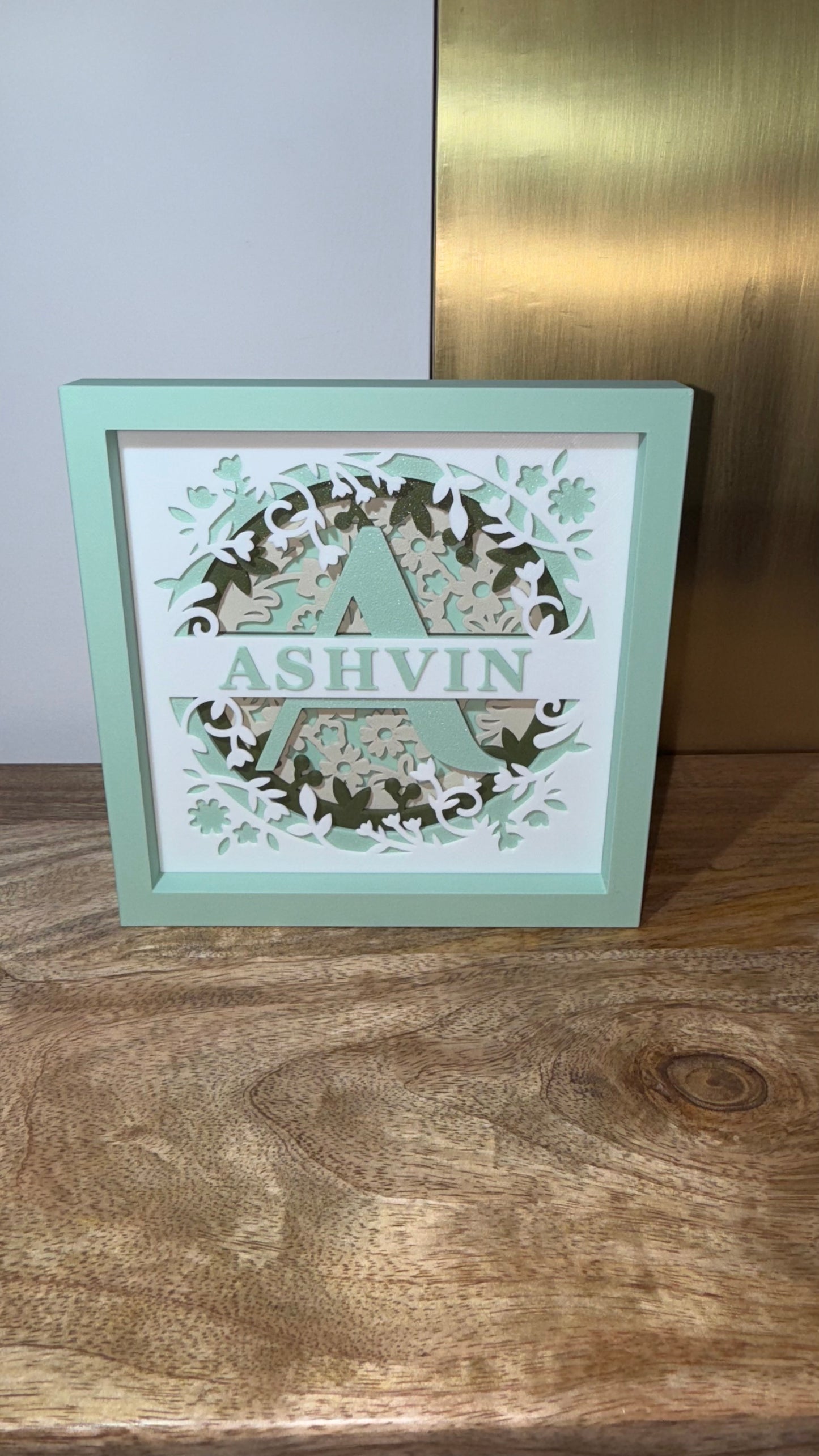 Floral Name Frames