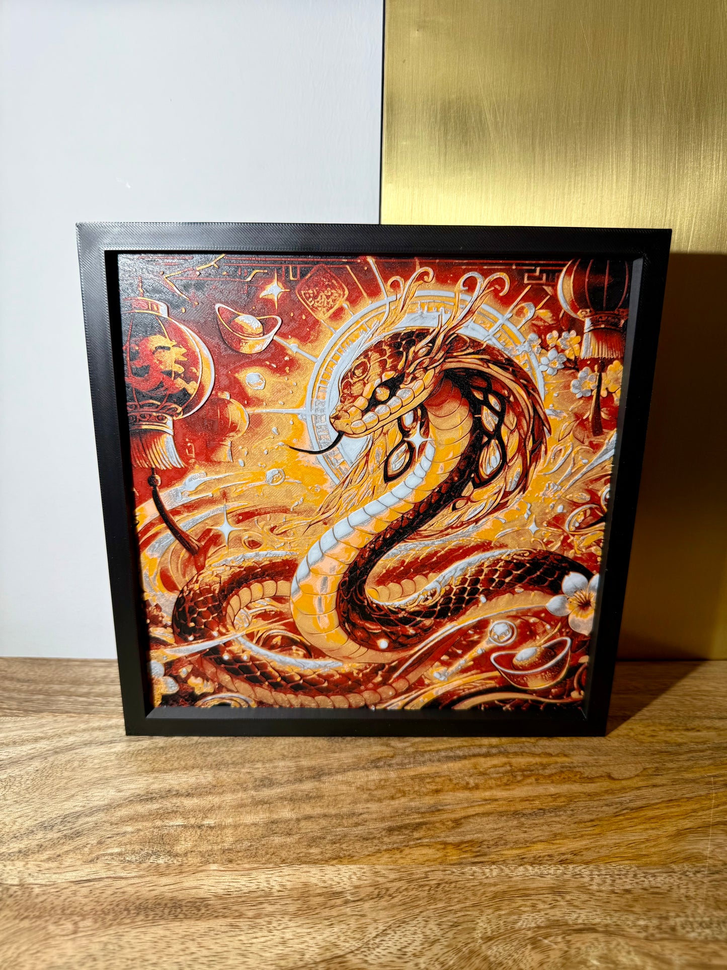 Lunar New Year Snake 3D Art