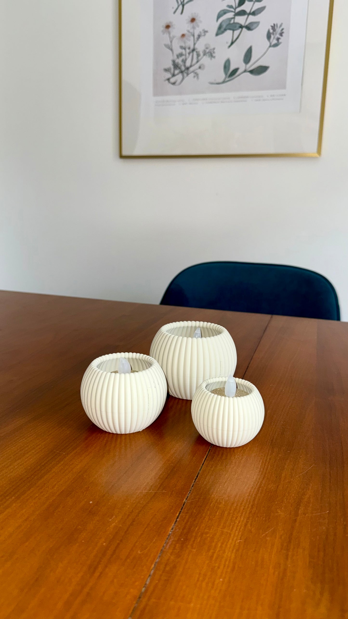 Lume Ribbed Candle Holder Set of 3