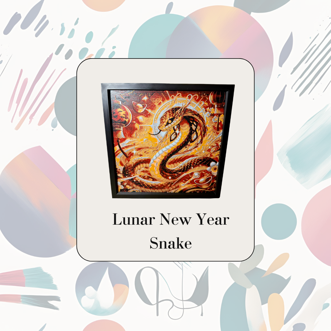 Lunar New Year Snake 3D Art