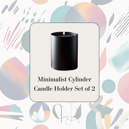Minimalist Cylinder Candle Holder Set of 2