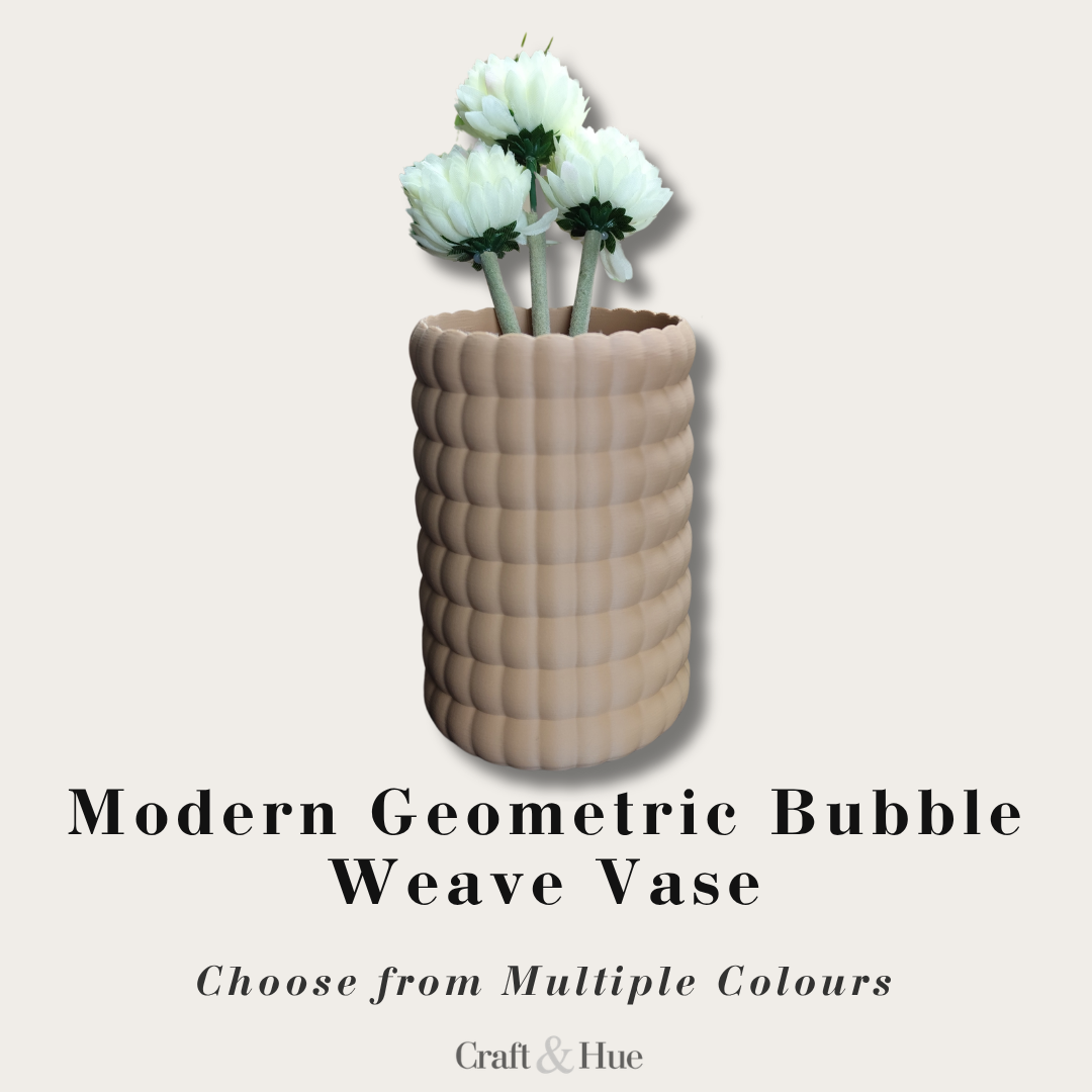Modern Geometric Bubble Weave Vase