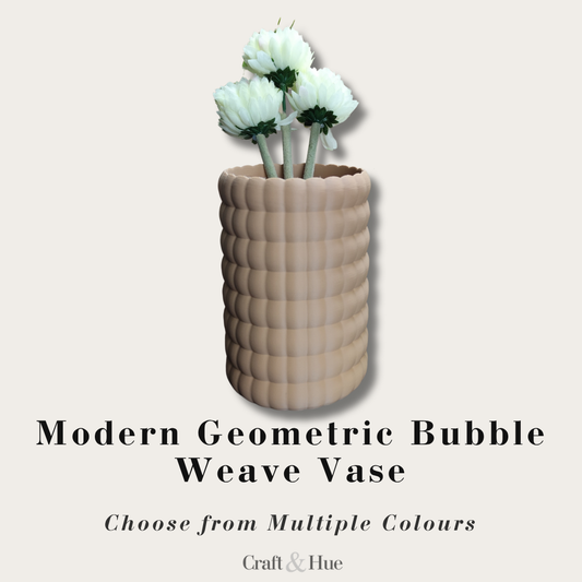 Modern Geometric Bubble Weave Vase