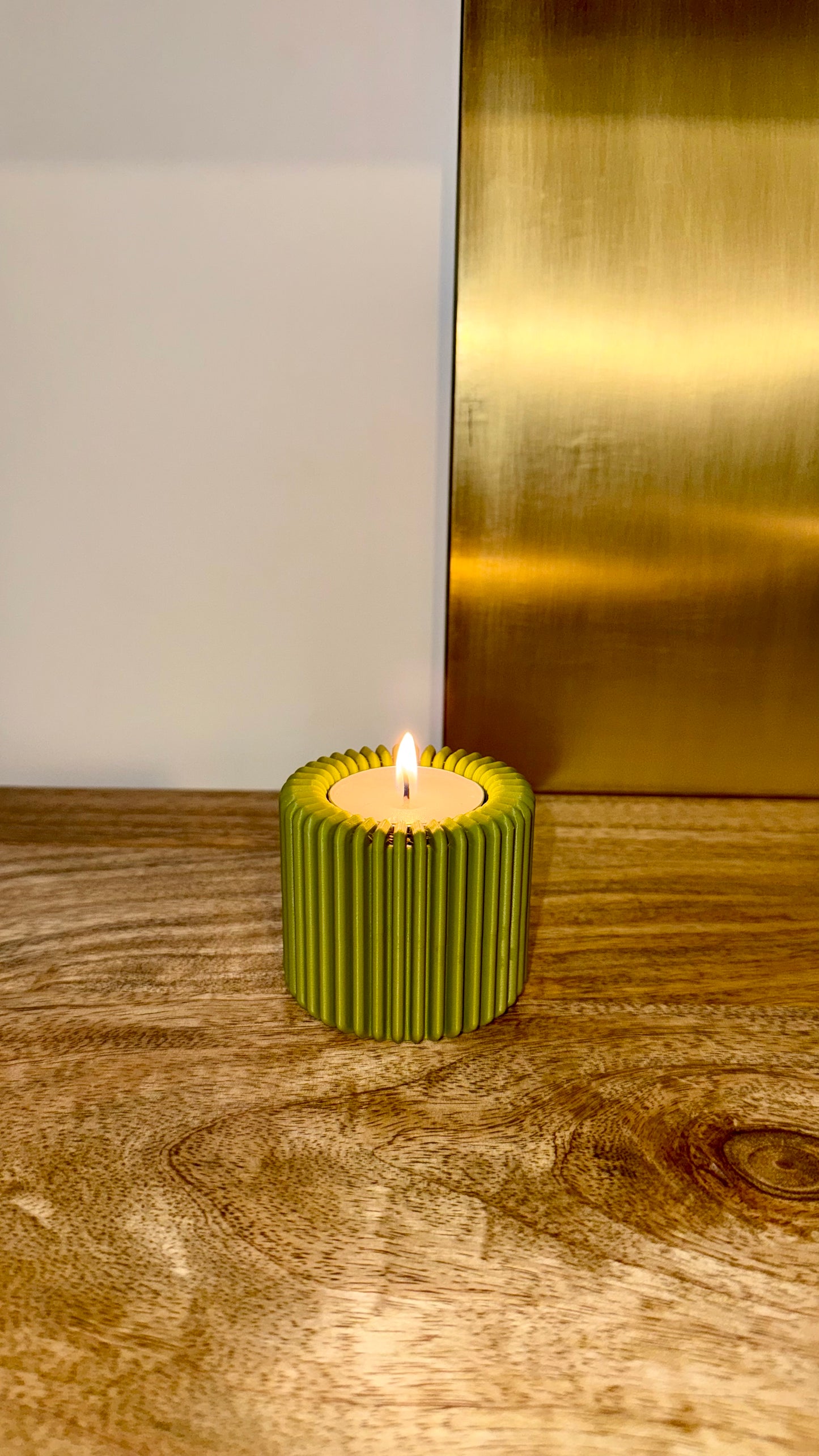 Modern Ribbed Tealight Holder