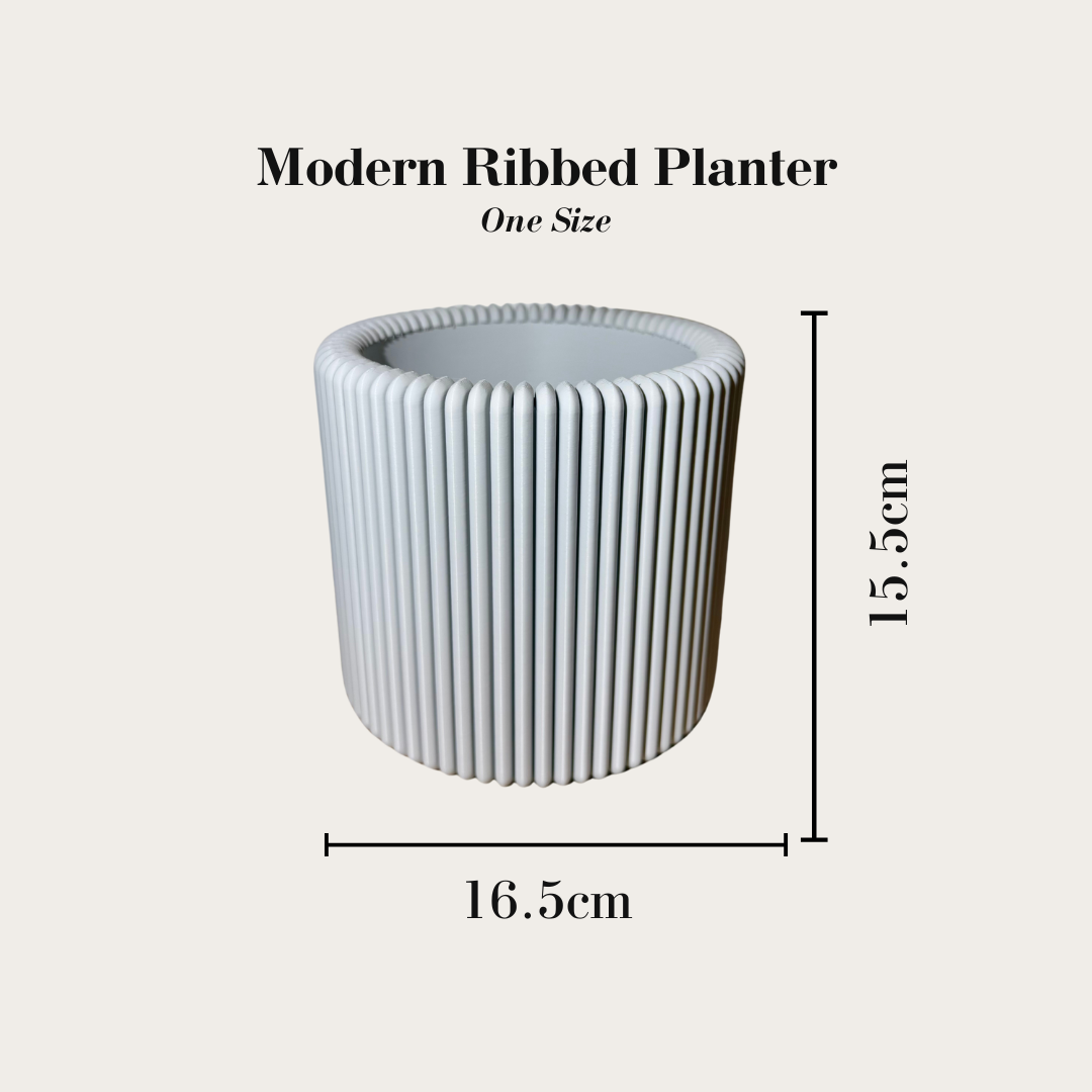Modern Ribbed Planter