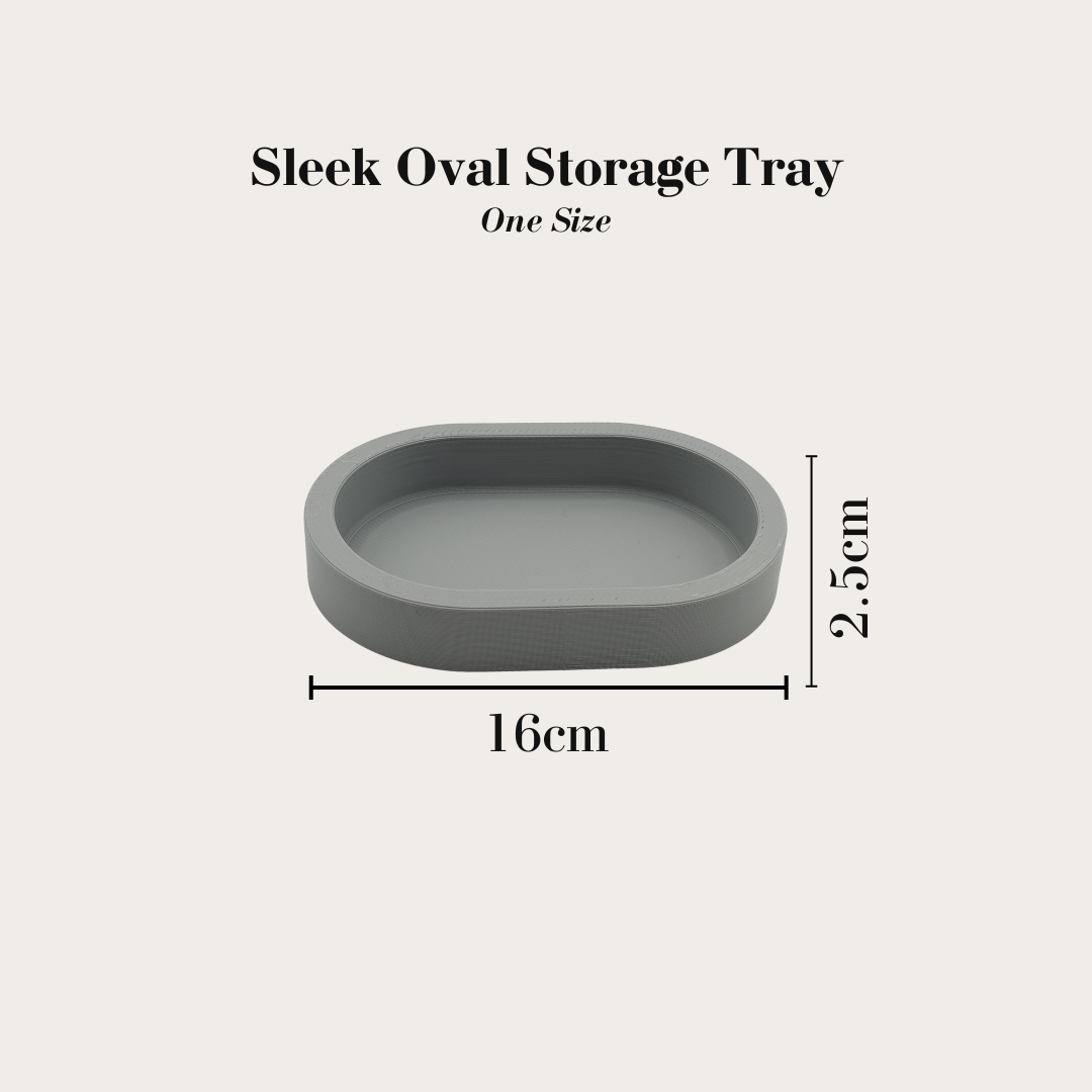 Sleek Oval Storage Tray