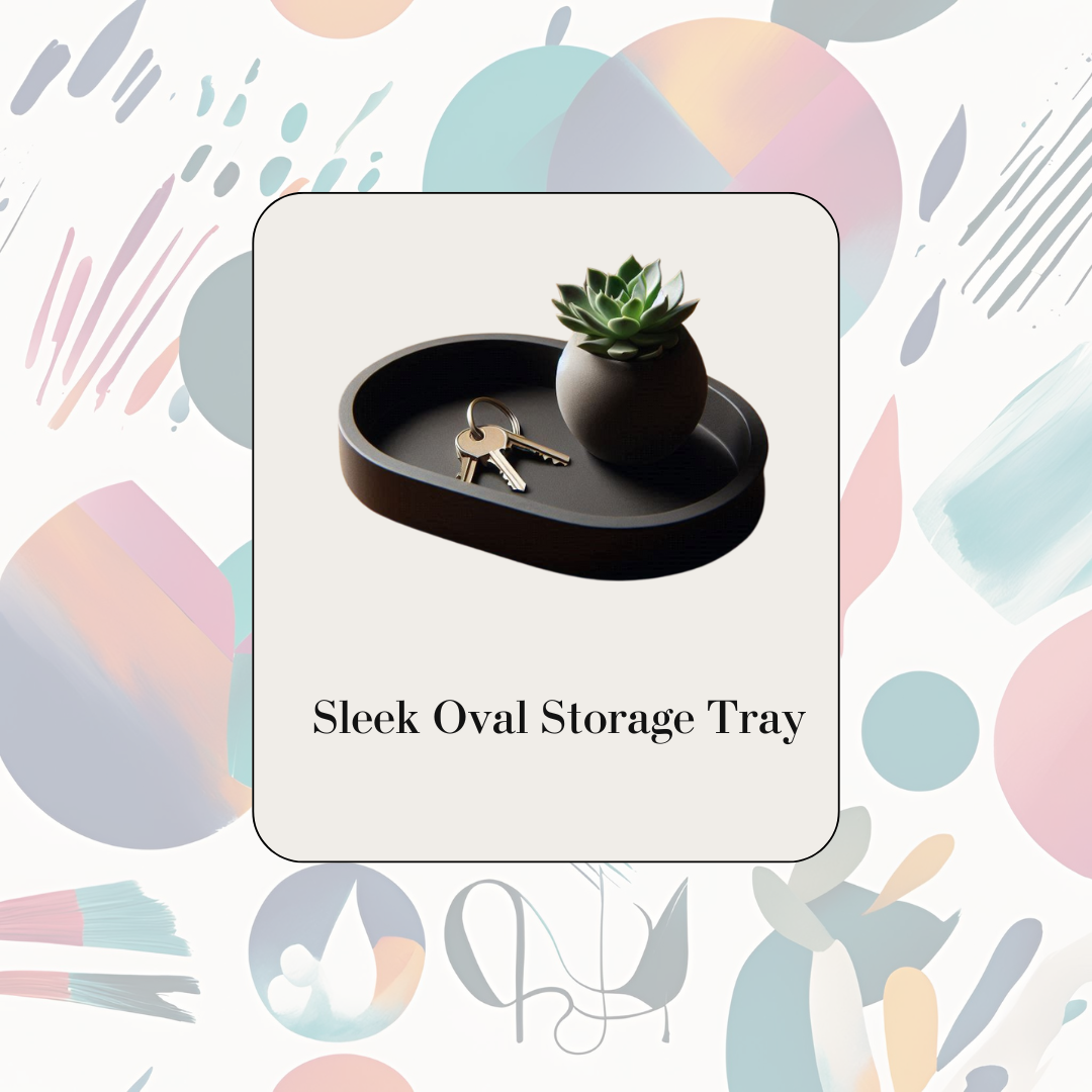 Sleek Oval Storage Tray