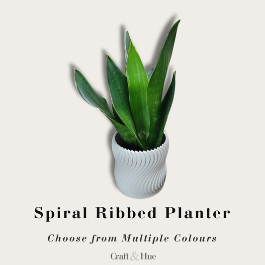 Spiral Ribbed Planter