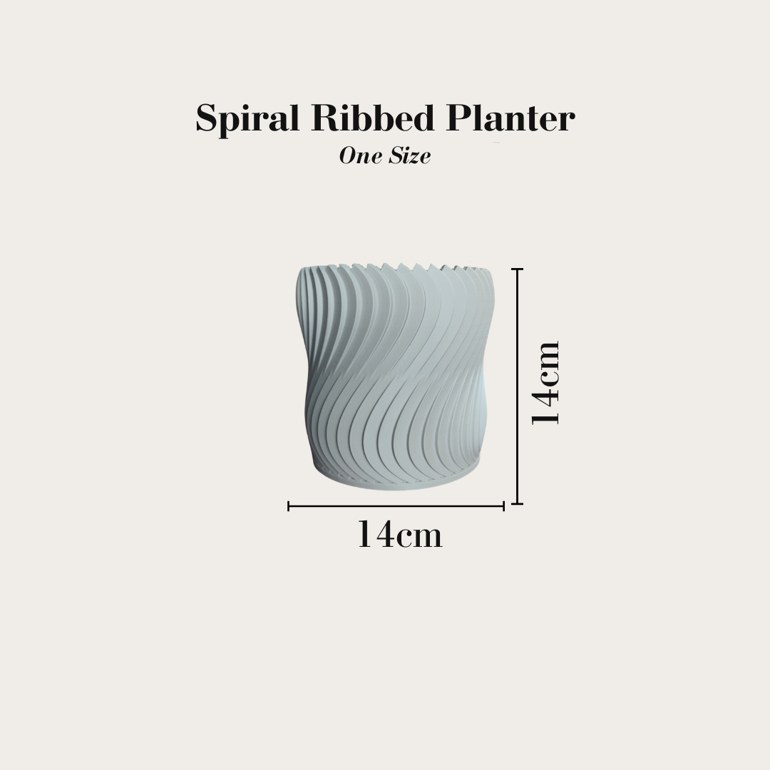 Spiral Ribbed Planter