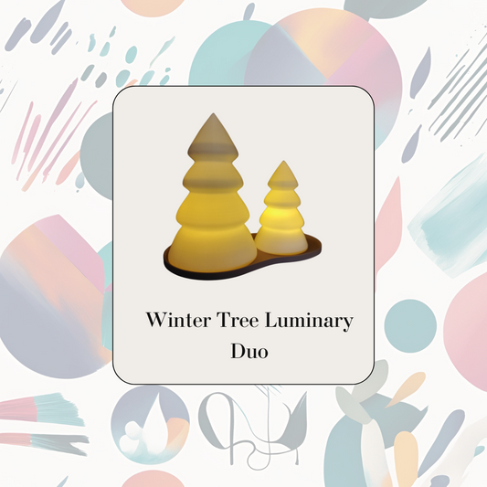 Winter Tree Luminary Duo